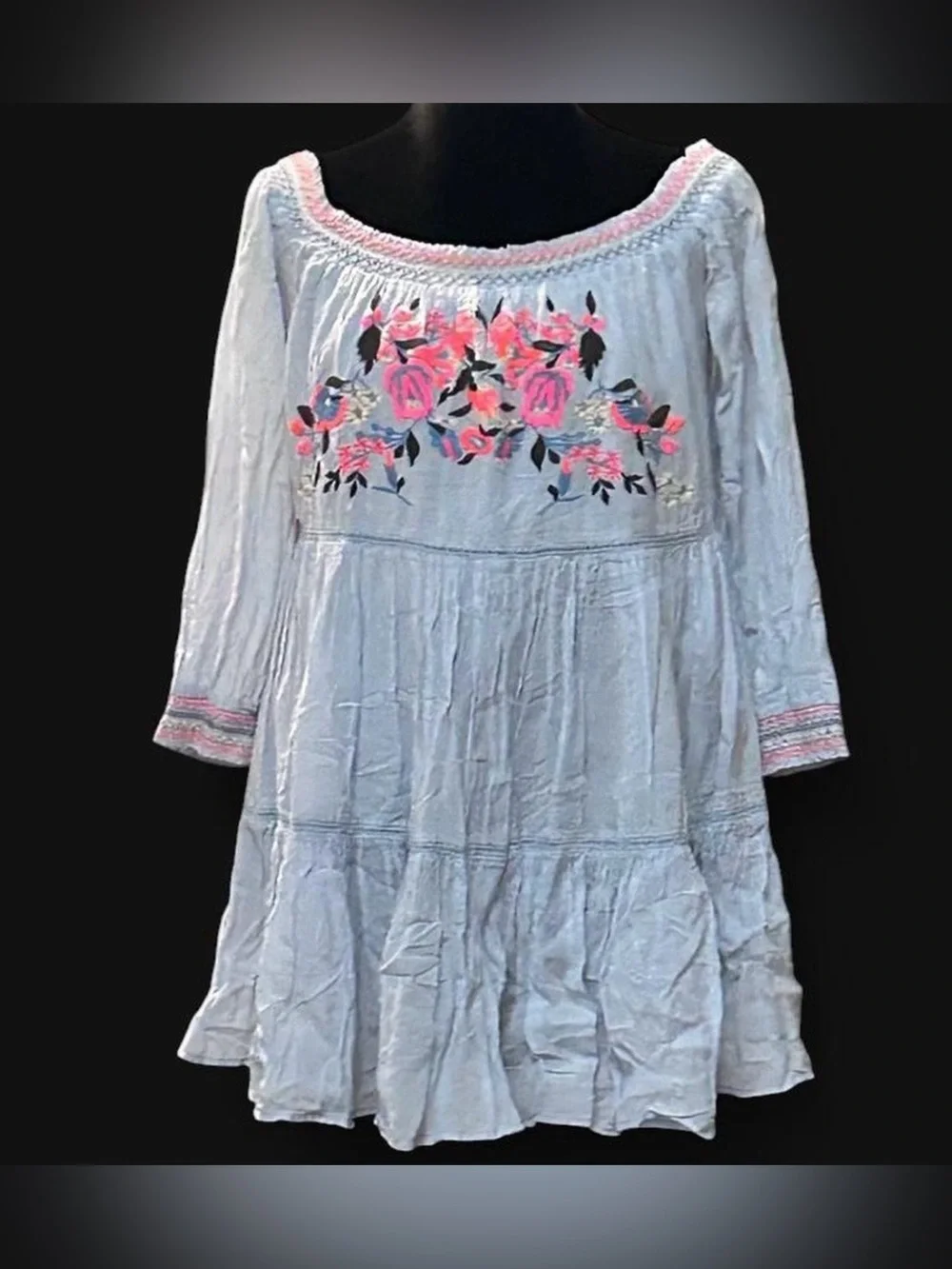 Free People Sunbeams Tiered Mini Dress